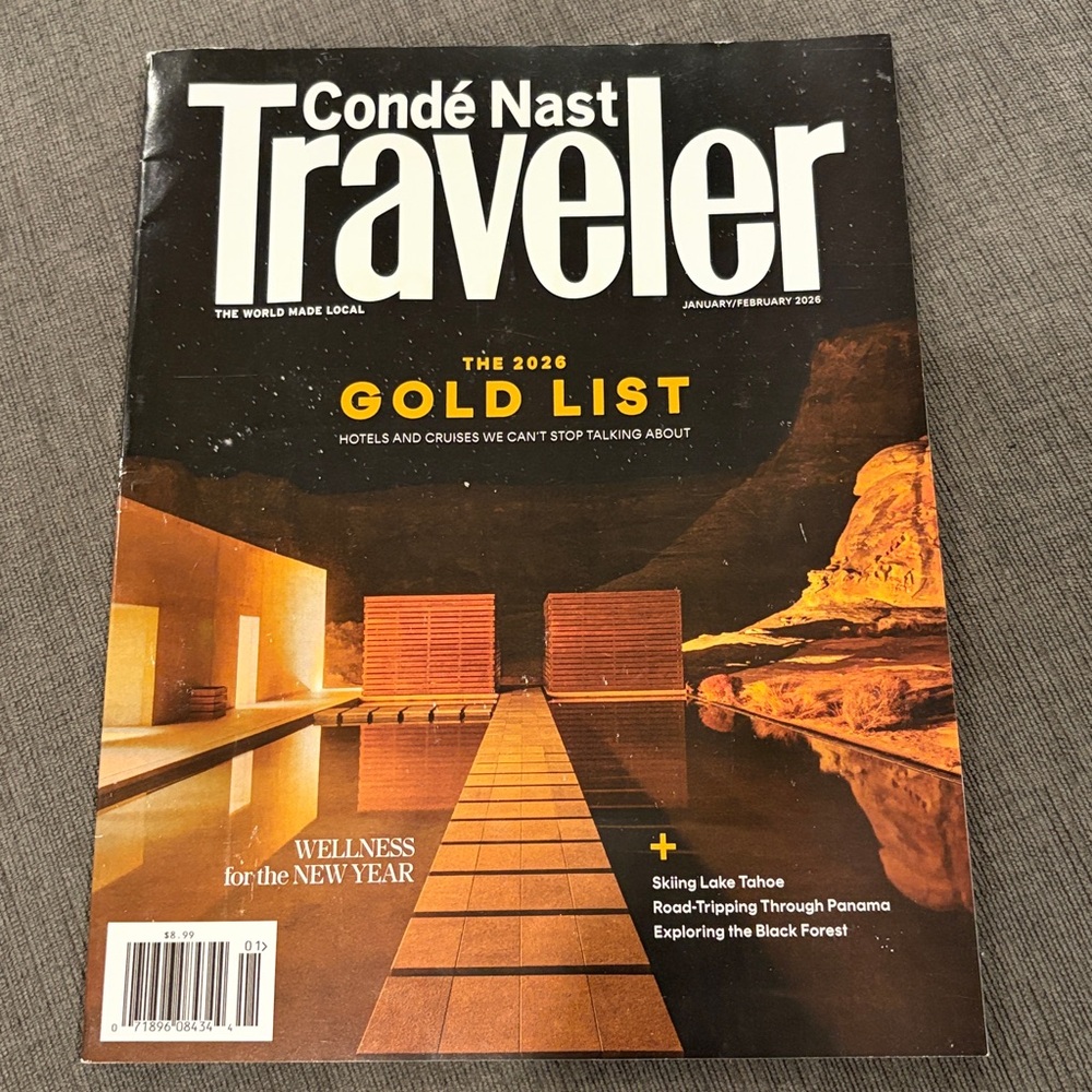 Conde Nast Traveler Magazine - Jan/Feb 2026 - NEVER READ!  travel magazines